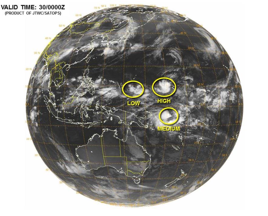熱帯低気圧発生中