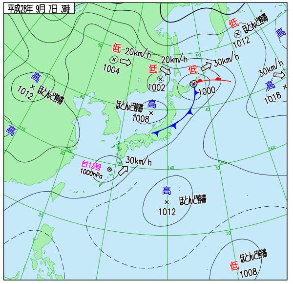 台風13号上陸