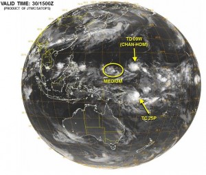 台風9号発生中