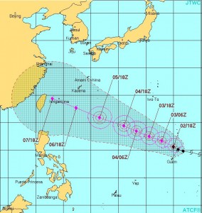 台風13号ソウデロア