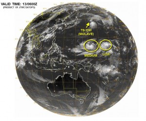 3つ同時発生台風１５号１６号17号