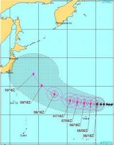 台風17号キロの進路