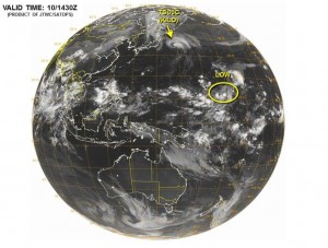 台風１９号ヴァムコー発生中