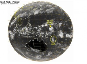台風26号発生中