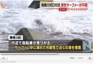 相模川河口男性行方不明