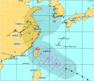 台風1号ニパルタック