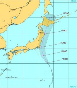 台風7号chanthu