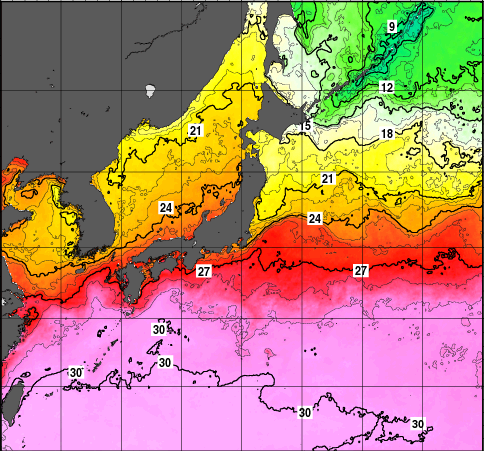 2020年7月30日海水温