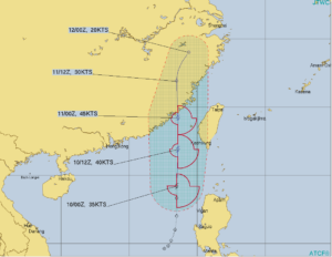 台風6号メーカラー発生中