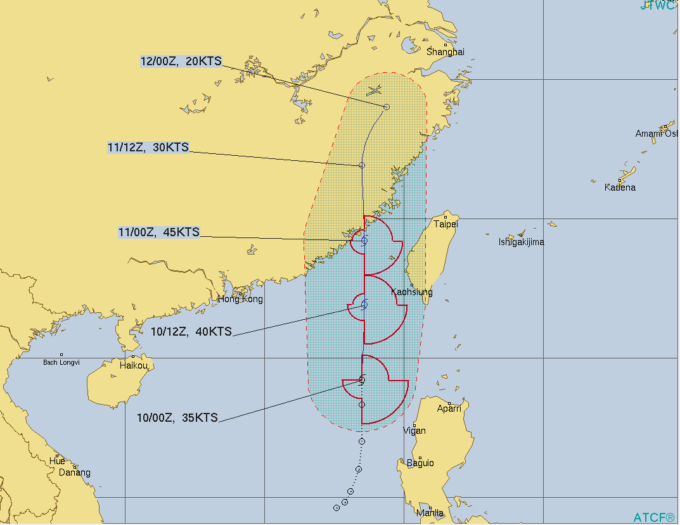 台風6号メーカラー発生中