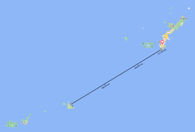 沖縄本島と宮古島の間